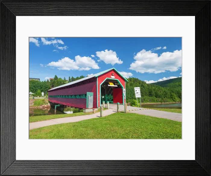 Framed Print : Covered bridge (pont) Galipeault, Grande-Vallee, Quebec, Canada Framed Print : Covered bridge (pont) Galipeault, Grande-Vallee, Quebec, Canada