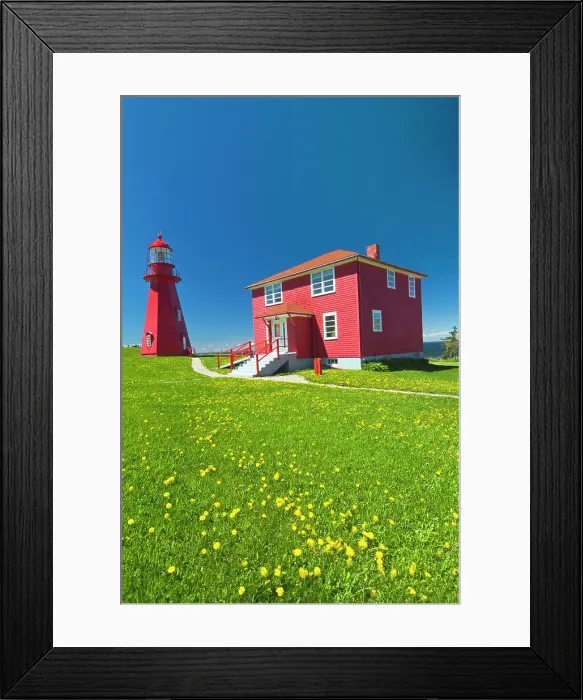 Framed Print : Lighthouse on Gulf of St. Lawrenceon the Gaspe Peninsula, Quebec, Canada Framed Print : Lighthouse on Gulf of St. Lawrenceon the Gaspe Peninsula, Quebec, Canada