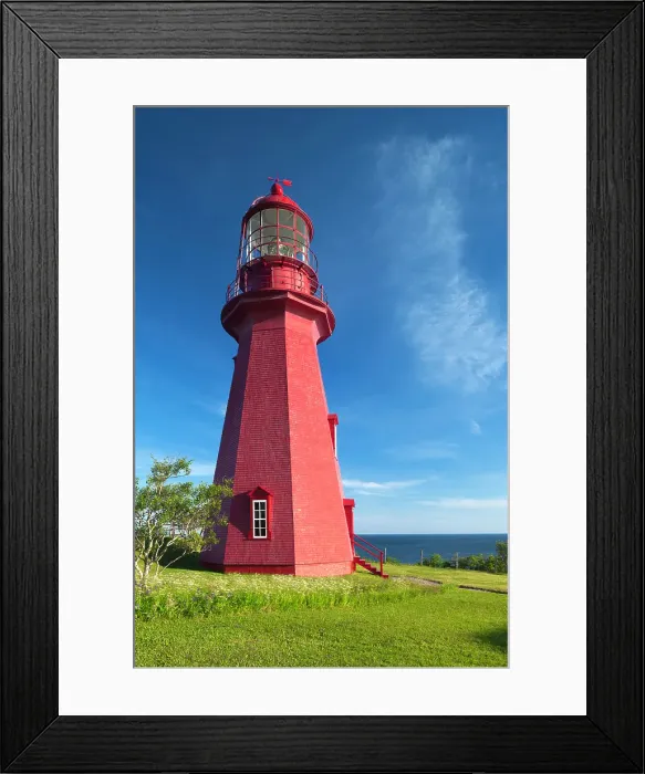 Framed Print : Red lighthouse on the Gaspe Peninsula, La Martre, Quebec, Canada Framed Print : Red lighthouse on the Gaspe Peninsula, La Martre, Quebec, Canada