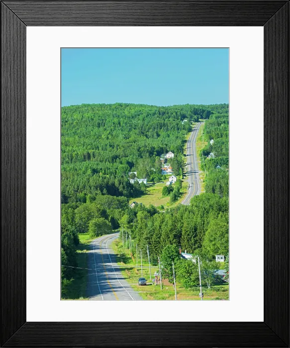Framed Print : Highway (road) in the Bas St. Laurent (Lower St. Lawrence region). Saint-MArcellin, Quebec, Canada Framed Print : Highway (road) in the Bas St. Laurent (Lower St. Lawrence region). Saint-MArcellin, Quebec, Canada