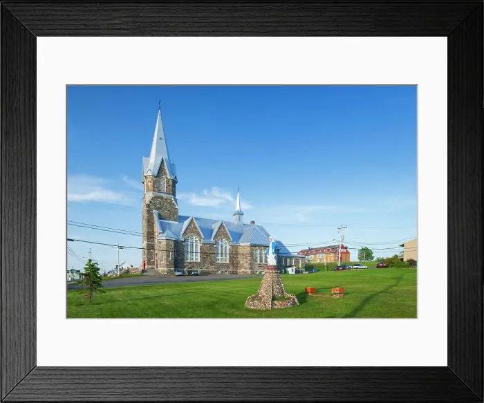 Framed Print : Church - Eglise catholique l'Assomption-de-Notre-Dame Baie-des-Sables, Quebec, Canada Framed Print : Church - Eglise catholique l'Assomption-de-Notre-Dame Baie-des-Sables, Quebec, Canada