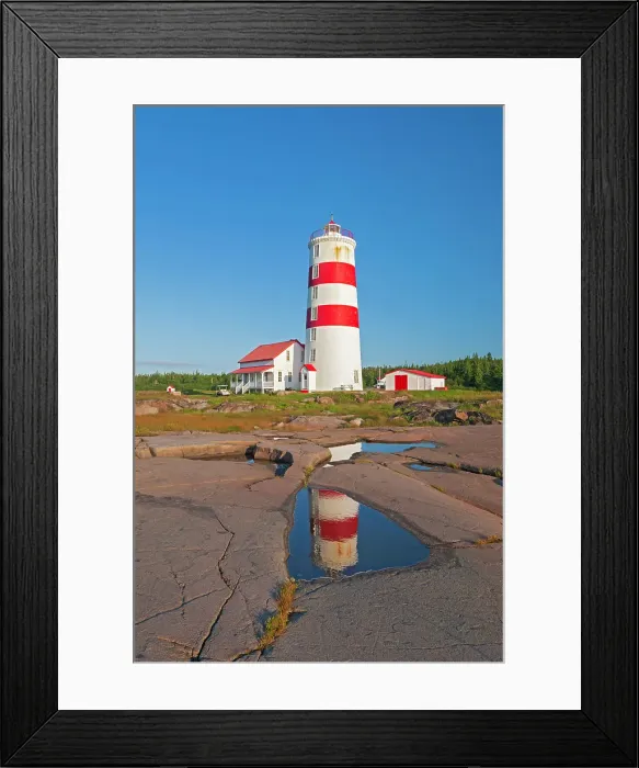 Framed Print : Lighthouse on the North Shore of the Gulf of St. Lawrence, Pointe-des-Monts, Quebec, Canada Framed Print : Lighthouse on the North Shore of the Gulf of St. Lawrence, Pointe-des-Monts, Quebec, Canada