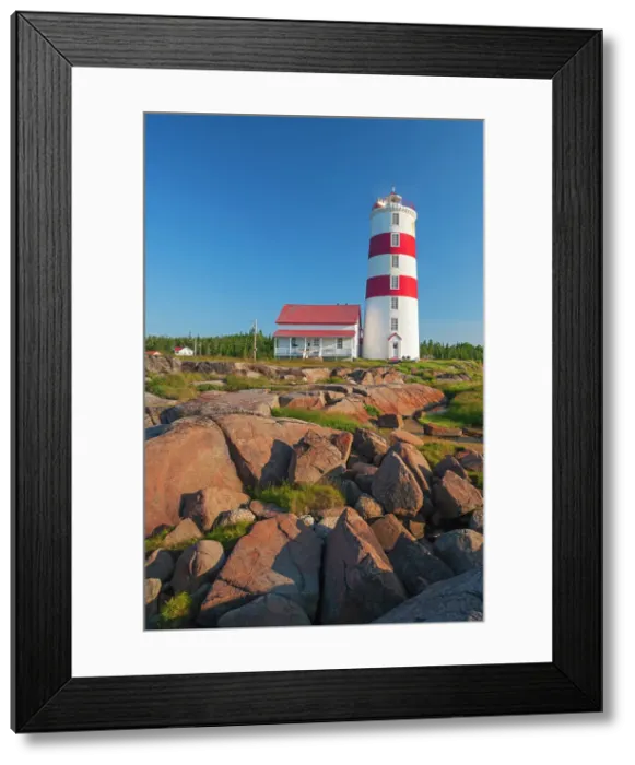Framed Print : Lighthouse on the North Shore of the Gulf of St. Lawrence, Pointe-des-Monts, Quebec, Canada Framed Print : Lighthouse on the North Shore of the Gulf of St. Lawrence, Pointe-des-Monts, Quebec, Canada