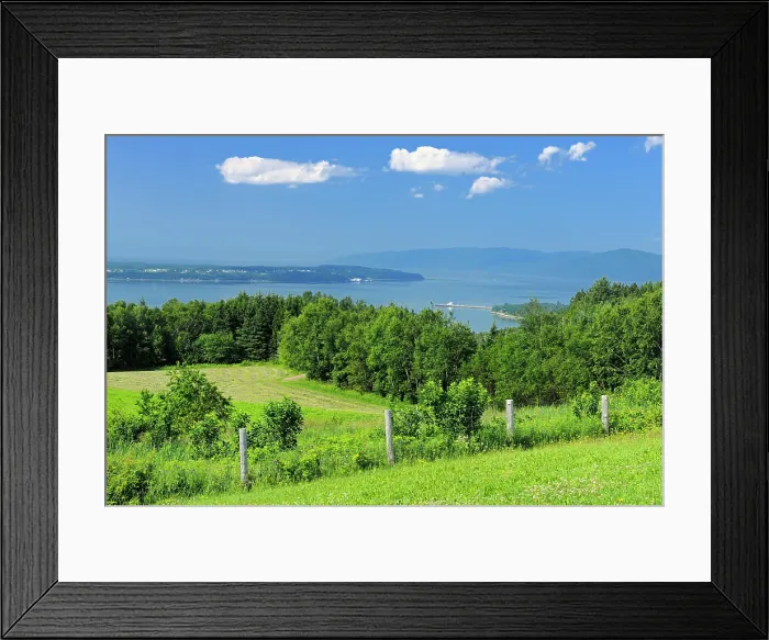 Framed Print : View of the St. Lawrence River from St-Joseph-de-la-Rive, L'Isle-aux-Coudres, Quebec, Canada Framed Print : View of the St. Lawrence River from St-Joseph-de-la-Rive, L'Isle-aux-Coudres, Quebec, Canada
