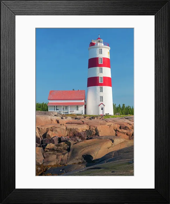 Framed Print : Lighthouse on the North Shore of the Gulf of St. Lawrence, Pointe-des-Monts, Quebec, Canada Framed Print : Lighthouse on the North Shore of the Gulf of St. Lawrence, Pointe-des-Monts, Quebec, Canada
