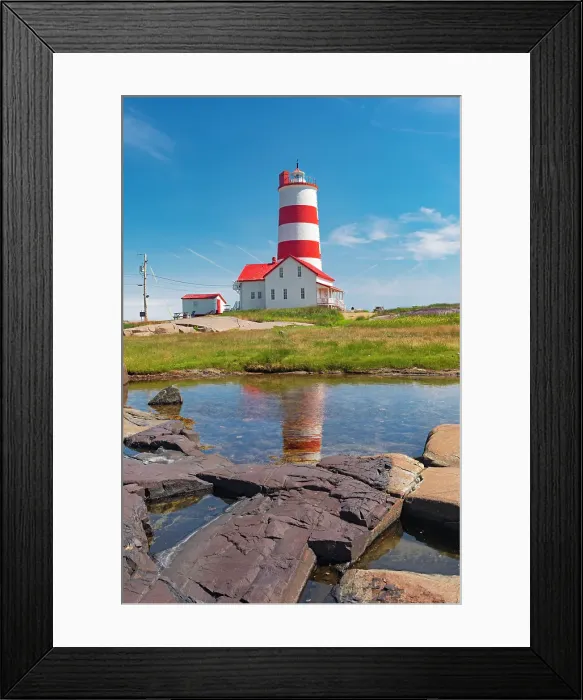 Framed Print : Lighthouse on the North Shore of the Gulf of St. Lawrence, Pointe-des-Monts, Quebec, Canada Framed Print : Lighthouse on the North Shore of the Gulf of St. Lawrence, Pointe-des-Monts, Quebec, Canada