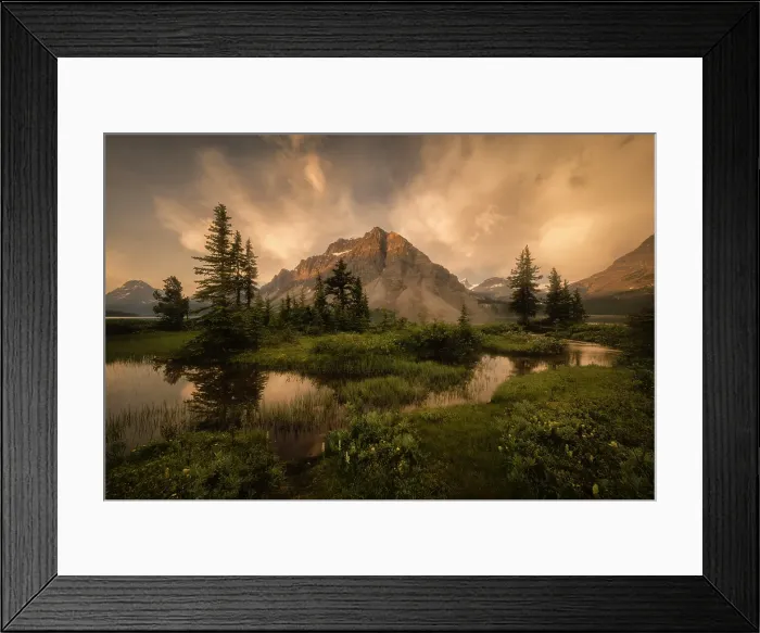 Framed Print : Bow Lake, Banff National Park, Alberta, Canada
