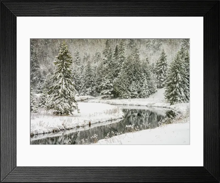 Framed Print : Junction Creek with fresh snow, Greater Sudbury, Ontario, Canada Framed Print : Junction Creek with fresh snow, Greater Sudbury, Ontario, Canada