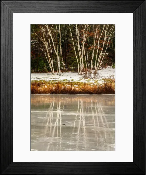 Framed Print : Reflections in wet ice on St. PothierLake, Greater Sudbury, Ontario, Canada Framed Print : Reflections in wet ice on St. PothierLake, Greater Sudbury, Ontario, Canada