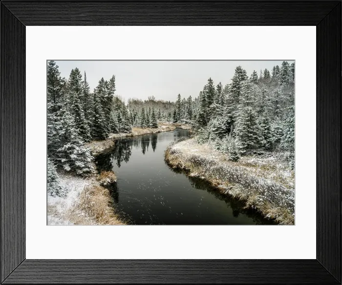 Framed Print : Fresh snow on Junction Creek, Greater Sudbury, Ontario, Canada Framed Print : Fresh snow on Junction Creek, Greater Sudbury, Ontario, Canada
