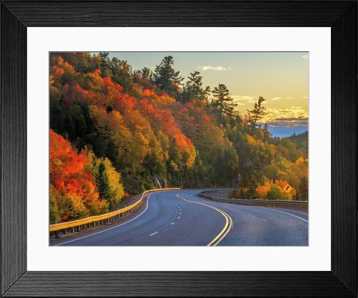 Framed Print : The Trans-Canada Highway in autumn, Montreal Harbour, Ontario, Canada Framed Print : The Trans-Canada Highway in autumn, Montreal Harbour, Ontario, Canada