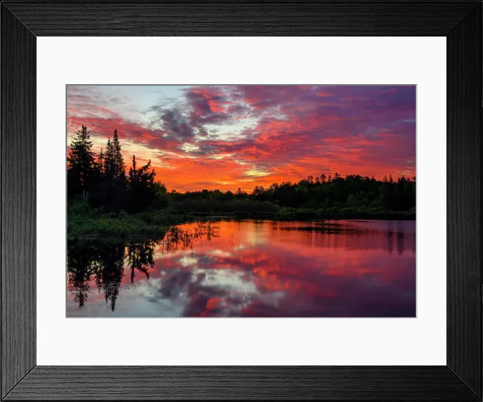 Framed Print : Beaver pond at dawn in spring, Greater Sudbury, Ontario, Canada Framed Print : Beaver pond at dawn in spring, Greater Sudbury, Ontario, Canada