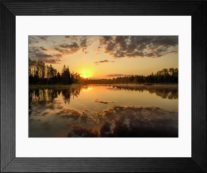 Framed Print : Spring beaverpond at dawn, Greater Sudbury, Ontario, Canada Framed Print : Spring beaverpond at dawn, Greater Sudbury, Ontario, Canada