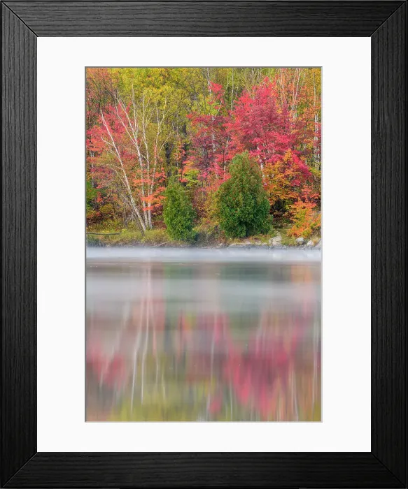 Framed Print : Autumn reflections in Simon Lake at dawn, Greater Sudbury, Ontario, Canada Framed Print : Autumn reflections in Simon Lake at dawn, Greater Sudbury, Ontario, Canada