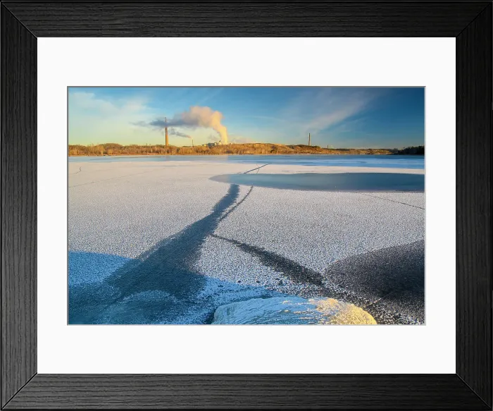 Framed Print : Ice and frost patterns on Kelly Lake, Greater Sudbury, Ontario, Canada Framed Print : Ice and frost patterns on Kelly Lake, Greater Sudbury, Ontario, Canada