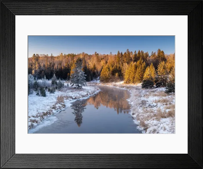Framed Print : Winter dawn at Junction Creek, Greater Sudbury, Ontario, Canada Framed Print : Winter dawn at Junction Creek, Greater Sudbury, Ontario, Canada