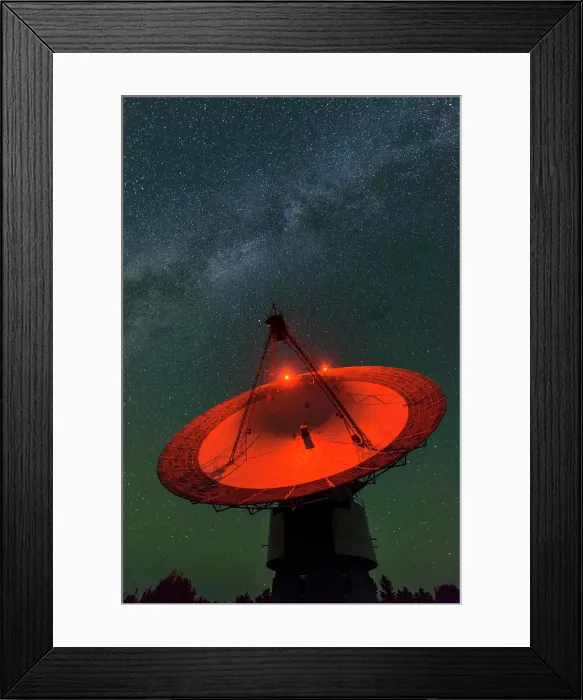 Framed Print : Night sky and the Radio telescope dish at Algonquin Radio Observatory, Algonquin Provincial Park, Nipissing Township, Ontario, Canada Framed Print : Night sky and the Radio telescope dish at Algonquin Radio Observatory, Algonquin Provincial Park, Nipissing Township, Ontario, Canada