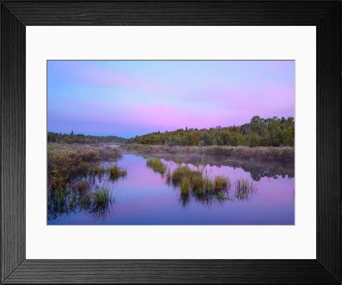 Framed Print : Dawn skies reflected in a beaver pond, Greater Sudbury, Ontario, Canada Framed Print : Dawn skies reflected in a beaver pond, Greater Sudbury, Ontario, Canada