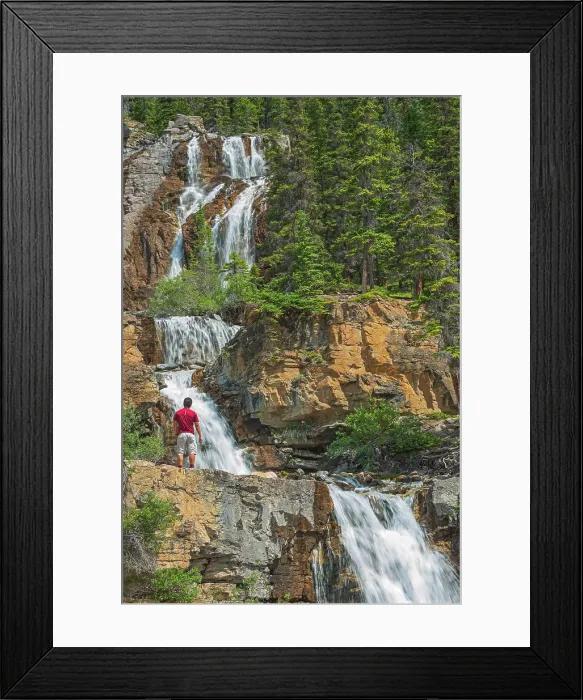 Framed Print : Tangle Creek flows down at Tangle Creek Falls. Icefields Parkway. Jasper National Park, Alberta, Canada Framed Print : Tangle Creek flows down at Tangle Creek Falls. Icefields Parkway. Jasper National Park, Alberta, Canada