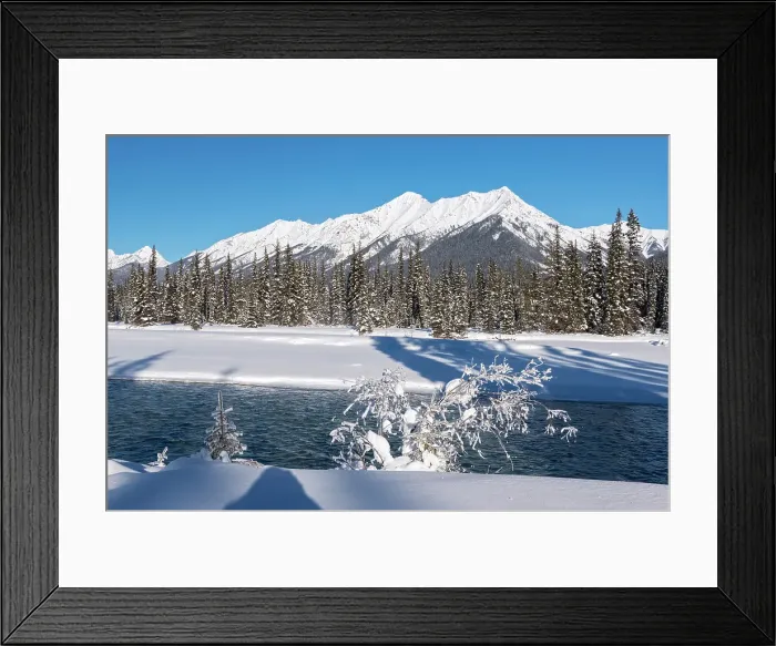 Framed Print : Kootenay River in winter. Kootenay National Park, British Columbia, Canada Framed Print : Kootenay River in winter. Kootenay National Park, British Columbia, Canada