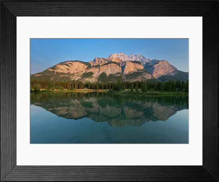 Framed Print : Cascade Mountain reflected in Cascade Pond in morning light or sunrise. Banff National Park, Alberta, Canada Framed Print : Cascade Mountain reflected in Cascade Pond in morning light or sunrise. Banff National Park, Alberta, Canada