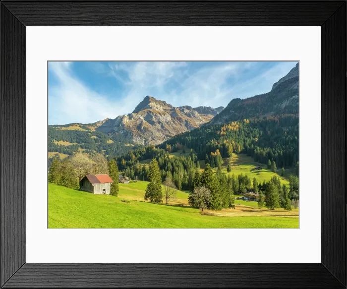 Framed Print : Gsteig bei Gstaad & Spitzhorn, Berner Oberland, Switzerland Framed Print : Gsteig bei Gstaad & Spitzhorn, Berner Oberland, Switzerland