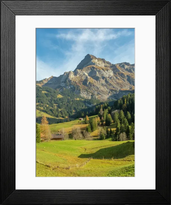 Framed Print : Gsteig bei Gstaad & Spitzhorn, Berner Oberland, Switzerland Framed Print : Gsteig bei Gstaad & Spitzhorn, Berner Oberland, Switzerland