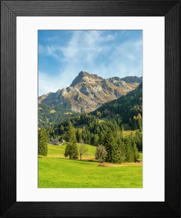 Framed Print : Gsteig bei Gstaad & Spitzhorn, Berner Oberland, Switzerland Framed Print : Gsteig bei Gstaad & Spitzhorn, Berner Oberland, Switzerland