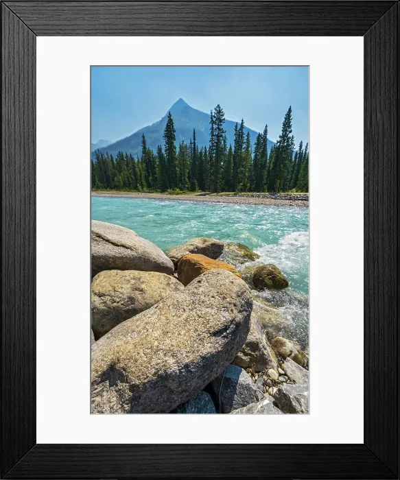 Framed Print : The Kootenay RIver along the trail to the Paint Pots Kootenay National Park, British Columbia, Canada