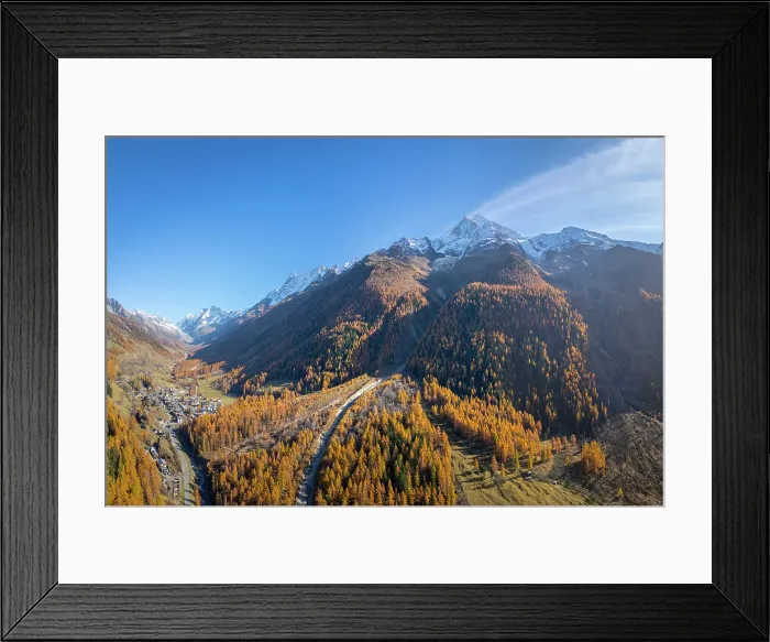 Framed Print : Blatten village & Bietschhorn, Lotschental Valley, Valais, Switzerland Framed Print : Blatten village & Bietschhorn, Lotschental Valley, Valais, Switzerland