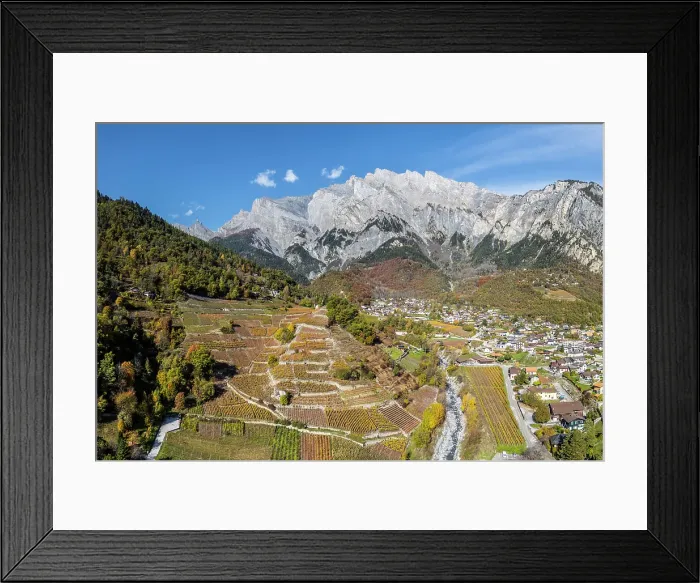 Framed Print : Chamoson, Rhone Valley, Valais, Switzerland