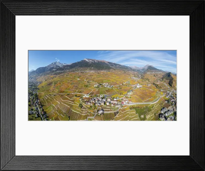 Framed Print : Vineyards above Vetroz, near Sion, Rhone Valley, Valais, Switzerland Framed Print : Vineyards above Vetroz, near Sion, Rhone Valley, Valais, Switzerland
