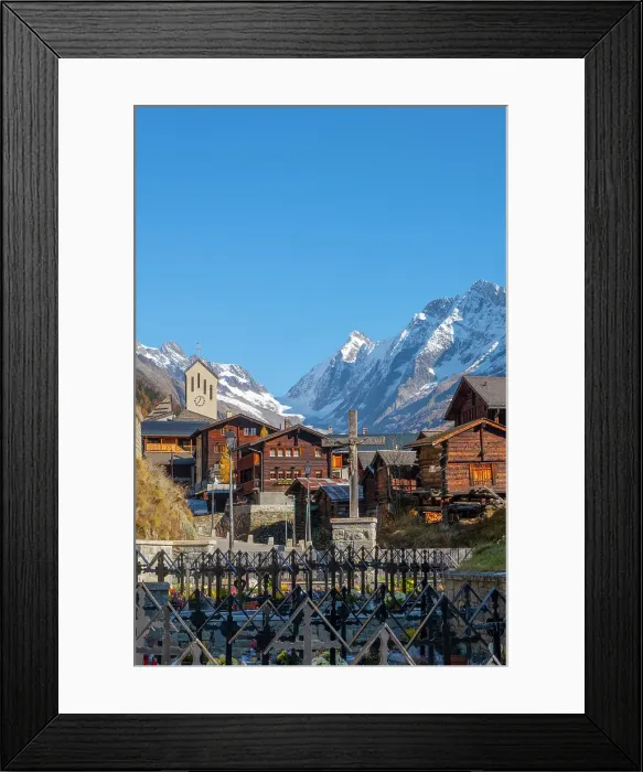 Framed Print : Blatten village, Lotschental Valley, Valais, Switzerland Framed Print : Blatten village, Lotschental Valley, Valais, Switzerland