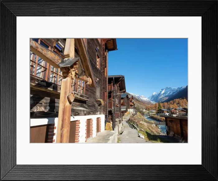 Framed Print : Blatten village, Lotschental Valley, Valais, Switzerland Framed Print : Blatten village, Lotschental Valley, Valais, Switzerland