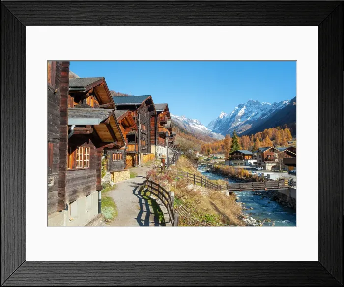 Framed Print : Blatten village, Lotschental Valley, Valais, Switzerland Framed Print : Blatten village, Lotschental Valley, Valais, Switzerland