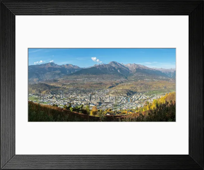 Framed Print : Sion, Rhone Valley, Valais, Switzerland Framed Print : Sion, Rhone Valley, Valais, Switzerland