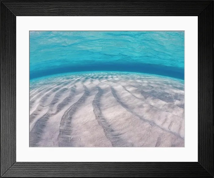 Framed Print : Rippled sand on the ocean floor on Grand Cayman, Cayman Islands, British West Indies Framed Print : Rippled sand on the ocean floor on Grand Cayman, Cayman Islands, British West Indies