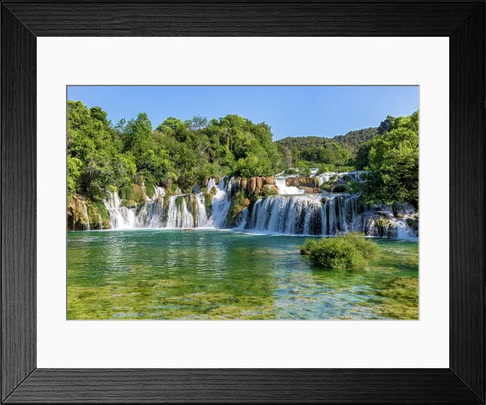 Framed Print : Croatia, Krka National Park, Skradinski Buk waterfall