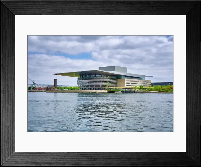 Framed Print : The Royal Opera House by architecture office Henning Larsen. Copenhagen, Hovedstaden. Denmark