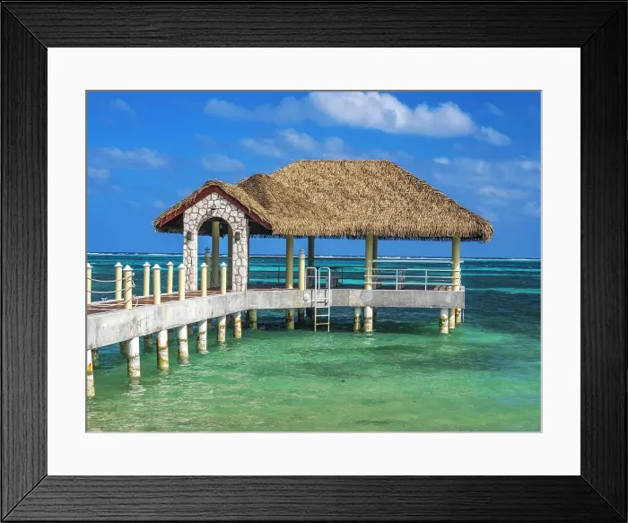 Framed Print : Dock along the Caribbean Sea on Grand Cayman, Cayman Islands, British West Indies Framed Print : Dock along the Caribbean Sea on Grand Cayman, Cayman Islands, British West Indies
