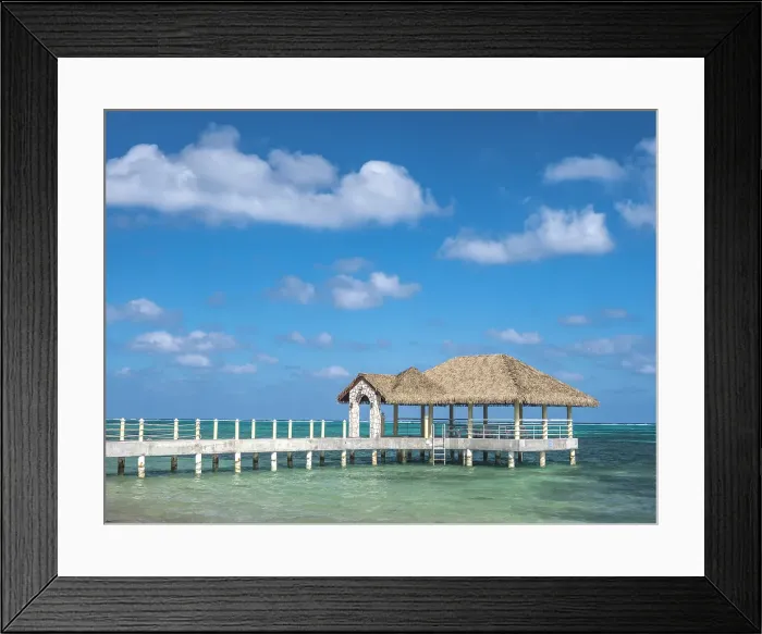 Framed Print : Dock along the Caribbean Sea on Grand Cayman, Cayman Islands, British West Indies Framed Print : Dock along the Caribbean Sea on Grand Cayman, Cayman Islands, British West Indies