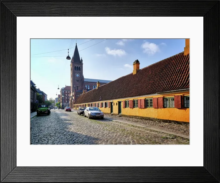Framed Print : Houses in the Old town near Kastellet. Copenhagen, Denmark