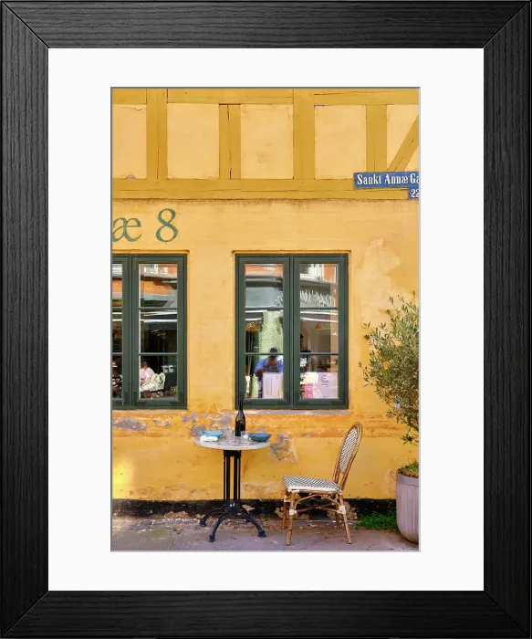 Framed Print : A bar in a very old house. Sanjt Annae. Copenhagen, Denmark