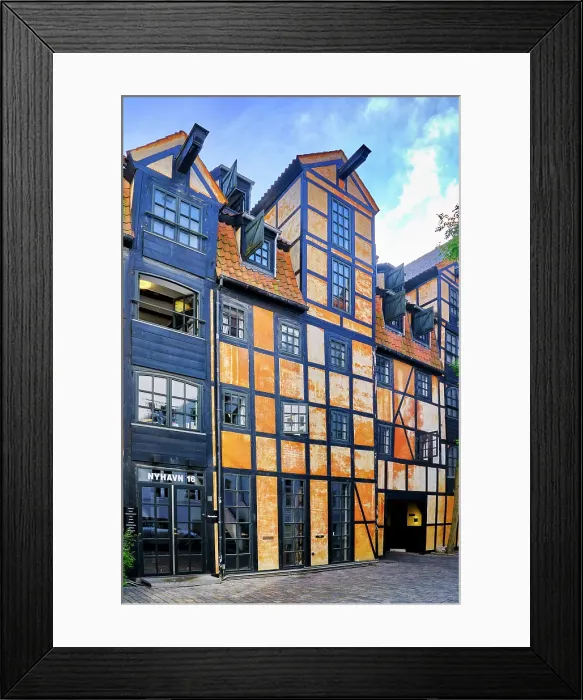 Framed Print : An old building, dating from 1755, completely restored. Nyhavn, or New Harbour, is a 17th-century waterfront, canal and entertainment district, full of restaurants and bars, in Copenhagen, Denmark Framed Print : An old building, dating from 1755, completely restored. Nyhavn, or New Harbour, is a 17th-century waterfront, canal and entertainment district, full of restaurants and bars, in Copenhagen, Denmark