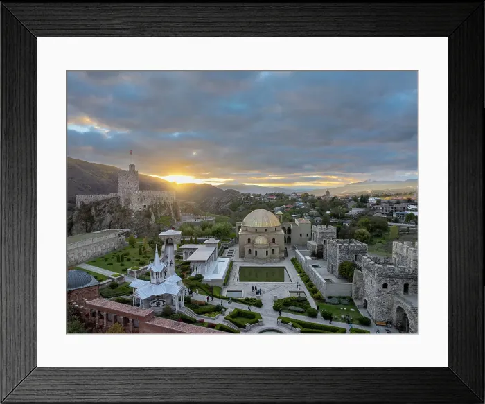Framed Print : Aerial view of Rabati Castle at sunset, Akhaltsikhe, Meskheti, Samtskhe-Javakheti, Georgia