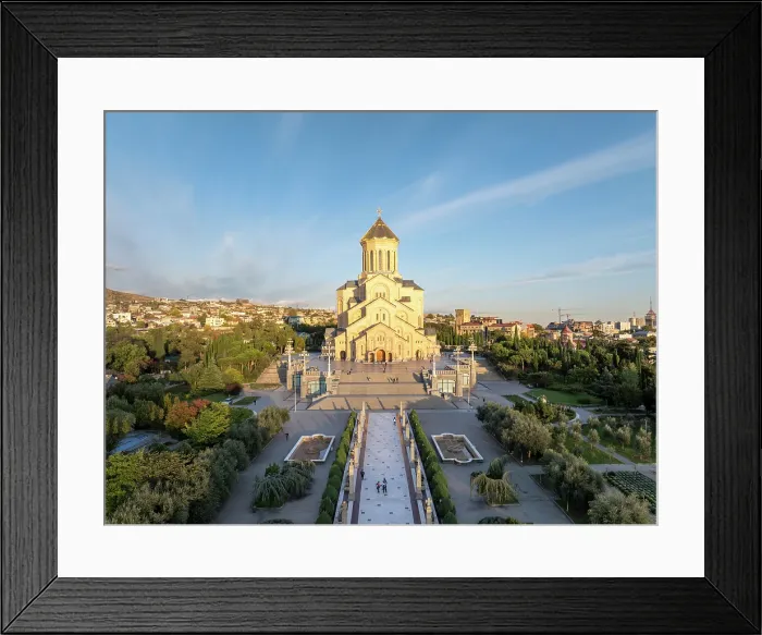 Framed Print : Aerial view of Holy Trinity Cathedral, Tbilisi, Georgia Framed Print : Aerial view of Holy Trinity Cathedral, Tbilisi, Georgia