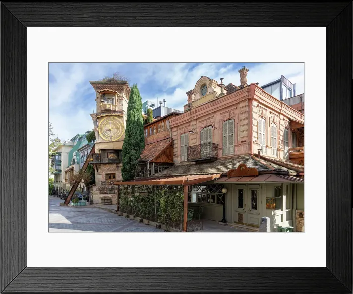 Framed Print : Clock tower, Puppet theatre dedicated to Rezo Gabriadze, Tbilisi, Georgia Framed Print : Clock tower, Puppet theatre dedicated to Rezo Gabriadze, Tbilisi, Georgia