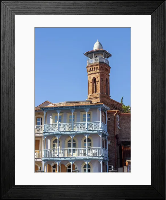 Framed Print : Mosque & old buildings with balconies, Abanotubani district, Tbilisi, Georgia Framed Print : Mosque & old buildings with balconies, Abanotubani district, Tbilisi, Georgia