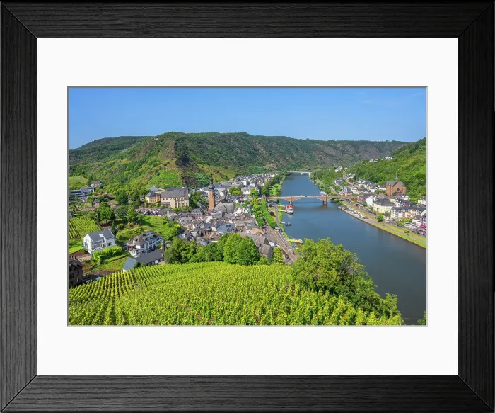 Framed Print : View from Cochem castle at Cochem, Mosel valley, Rhineland-Palatinate, Germany Framed Print : View from Cochem castle at Cochem, Mosel valley, Rhineland-Palatinate, Germany