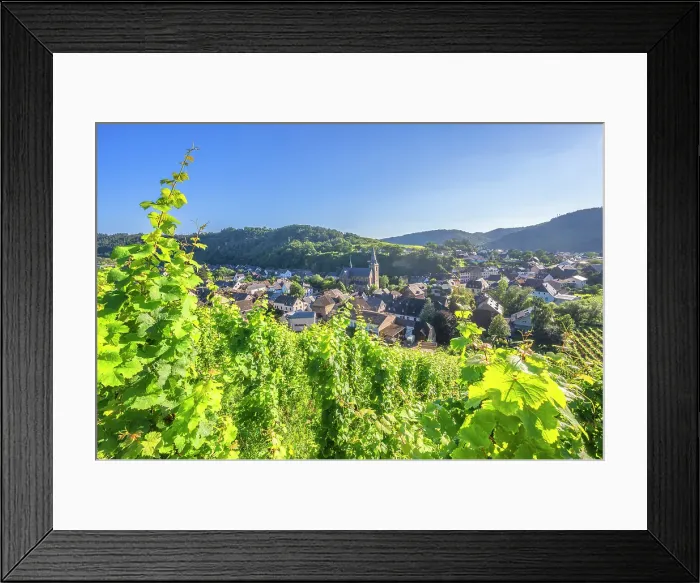 Framed Print : Wine village Dhron, Neumagen-Dhron, Mosel, Rhineland-Palatinate, Germany